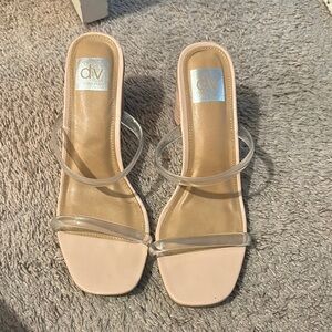 DV by Dolce Vita Women's Clear Strap Sandals - Cream